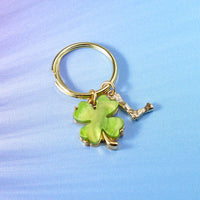Good Luck Girlie Clover Keyring