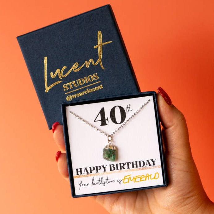 40th Birthday Birthstone Necklace