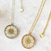 Personalised Pressed Daisy Necklace