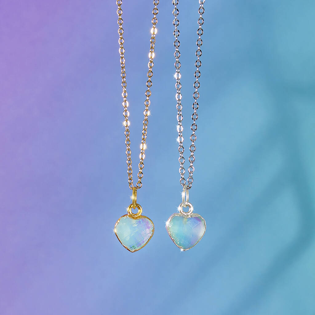 Healing Heart Aquamarine Gemstone Necklace