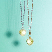 Healing Heart Citrine Gemstone Necklace