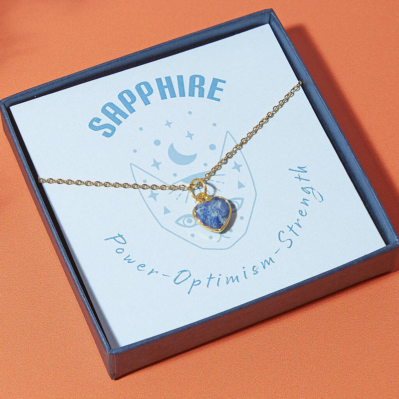 Healing Heart Sapphire Gemstone Necklace