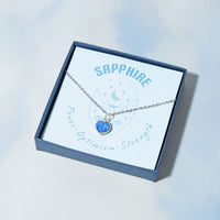 Healing Heart Sapphire Gemstone Necklace