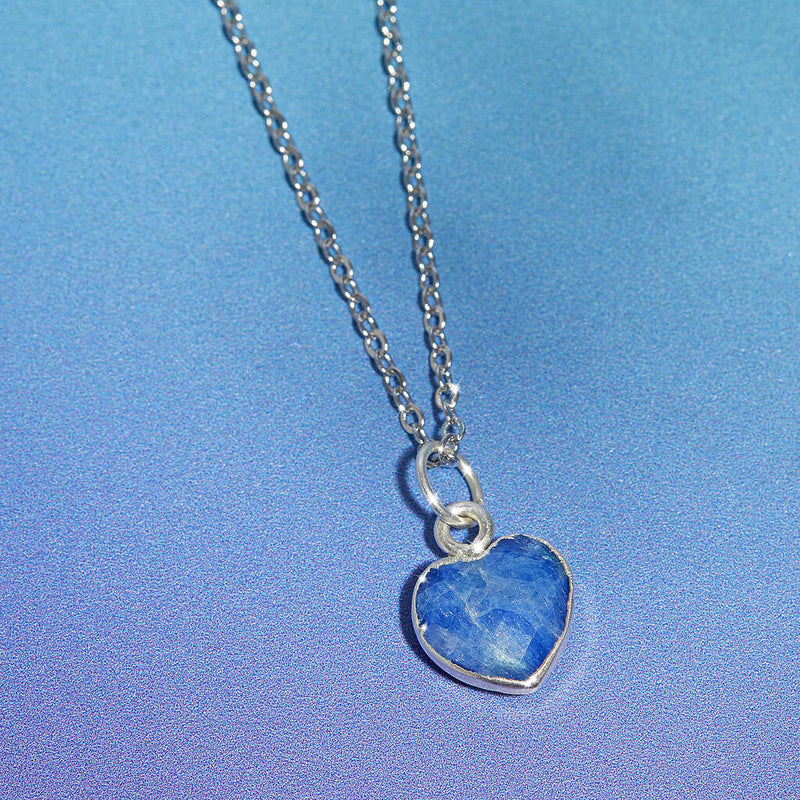 Healing Heart Sapphire Gemstone Necklace