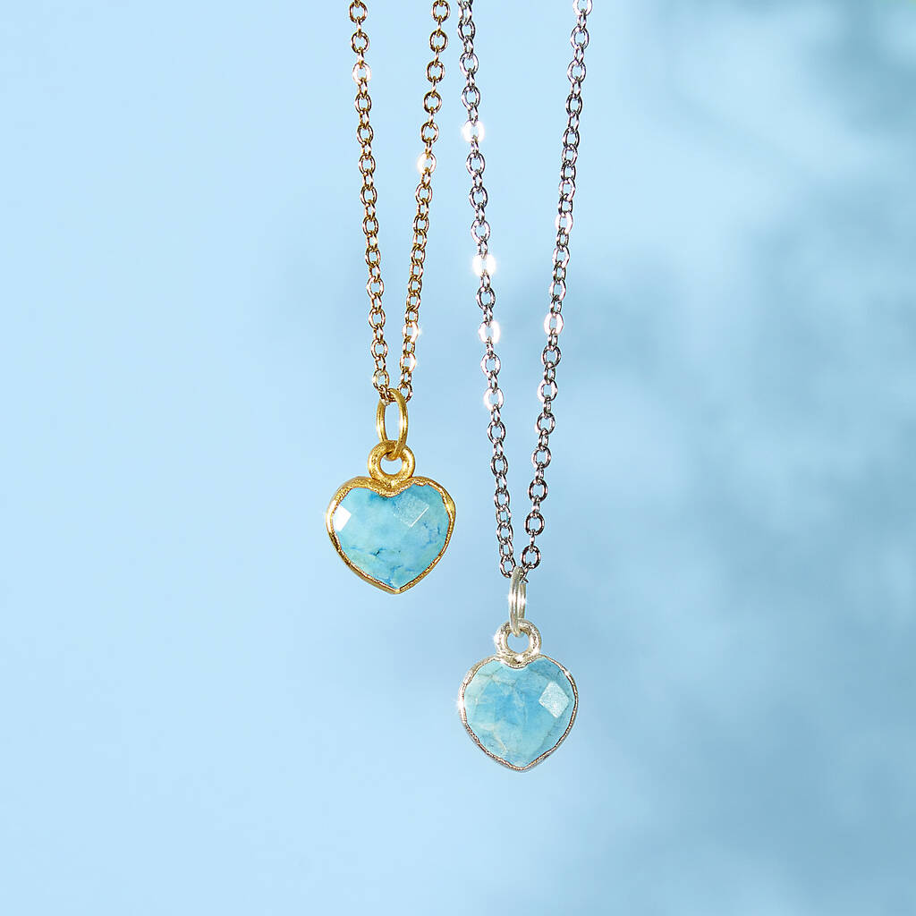 Healing Heart Turquoise Gemstone Necklace