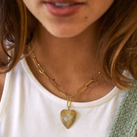 Heart and Chunky Chain Necklace