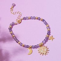 Helios Personalised Gemstone And Celestial Charm Bracelet