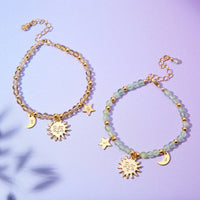 Helios Personalised Gemstone And Celestial Charm Bracelet