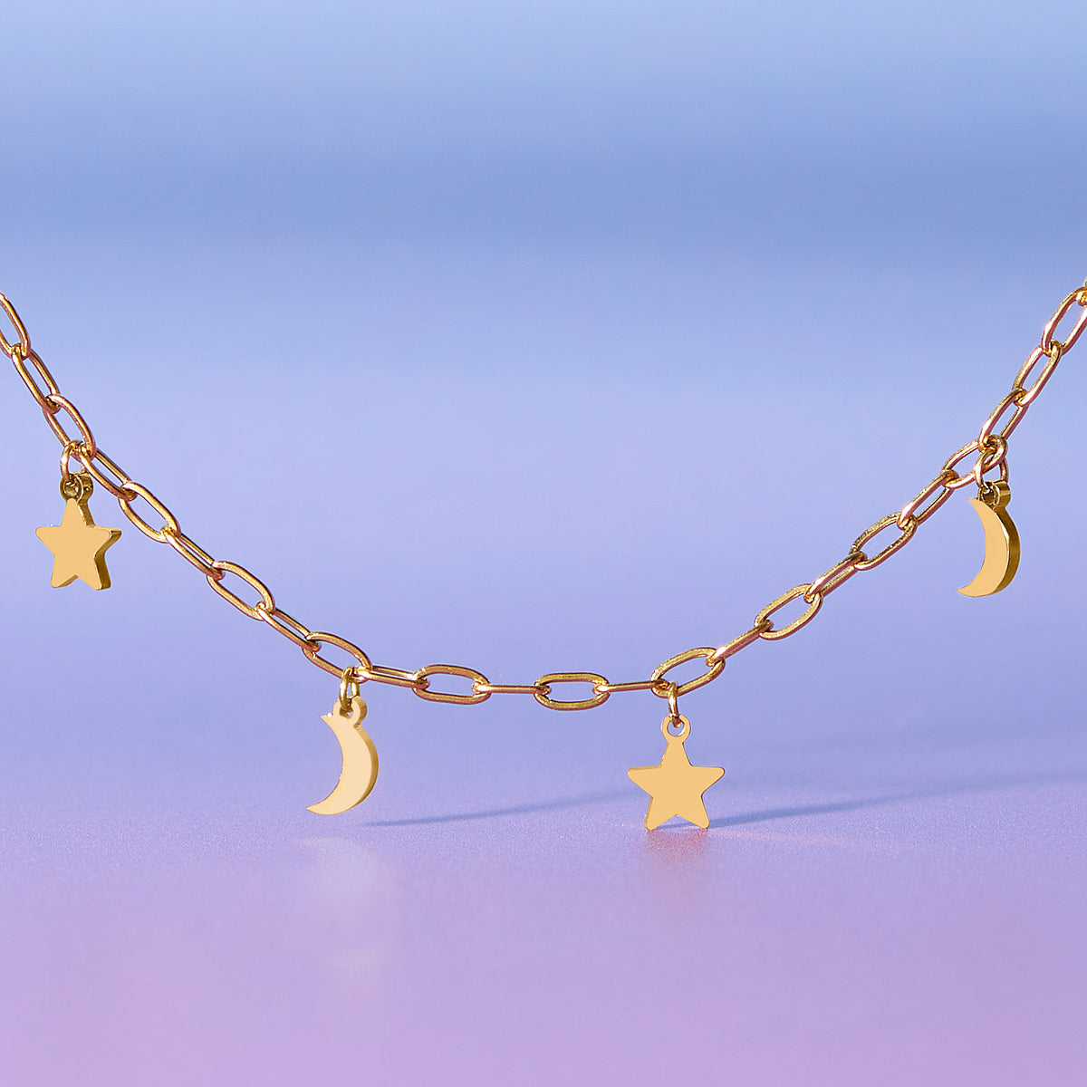 Little Stars Personalised Star And Moon Bracelet
