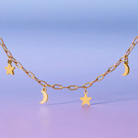 Little Stars Personalised Star And Moon Bracelet