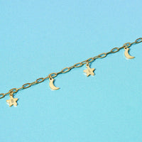 Little Stars Personalised Star And Moon Bracelet