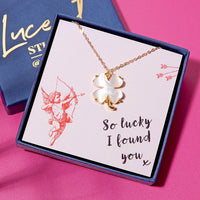 Lucky Clover Valentines Necklace