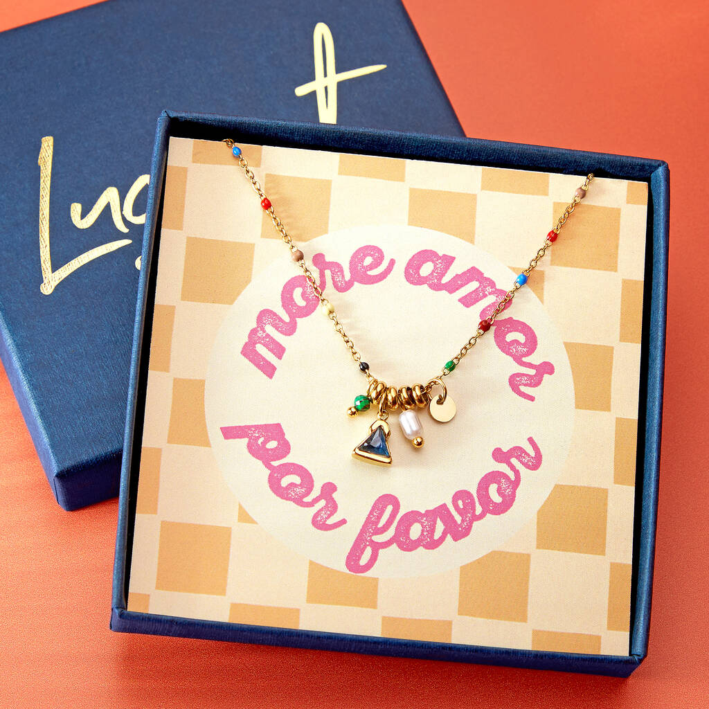 More Amor Mini Gemstone Necklace
