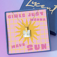 Girls Just Wanna Have Sun Mosaic Shell Necklace
