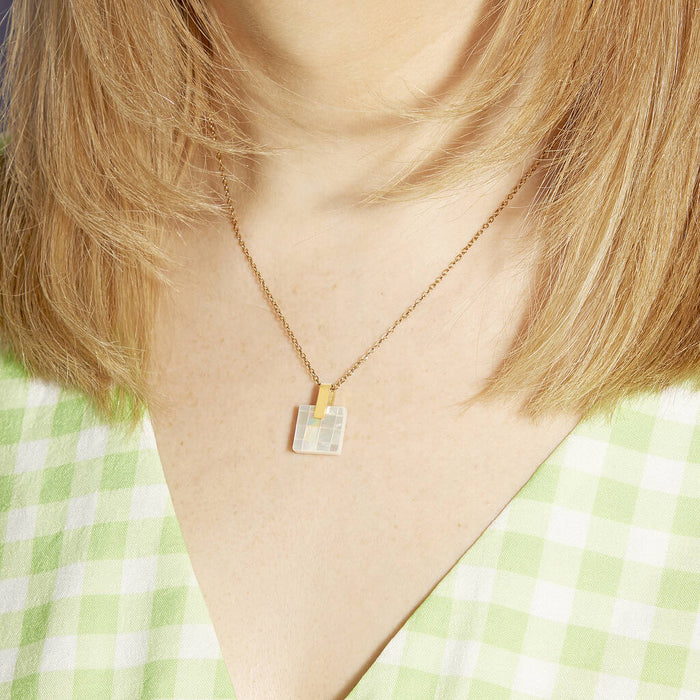 Girls Just Wanna Have Sun Mosaic Shell Necklace