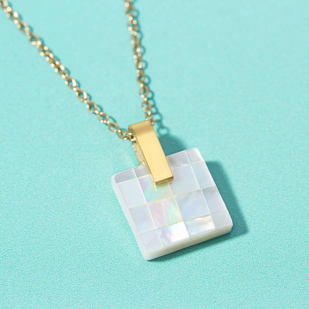 Girls Just Wanna Have Sun Mosaic Shell Necklace