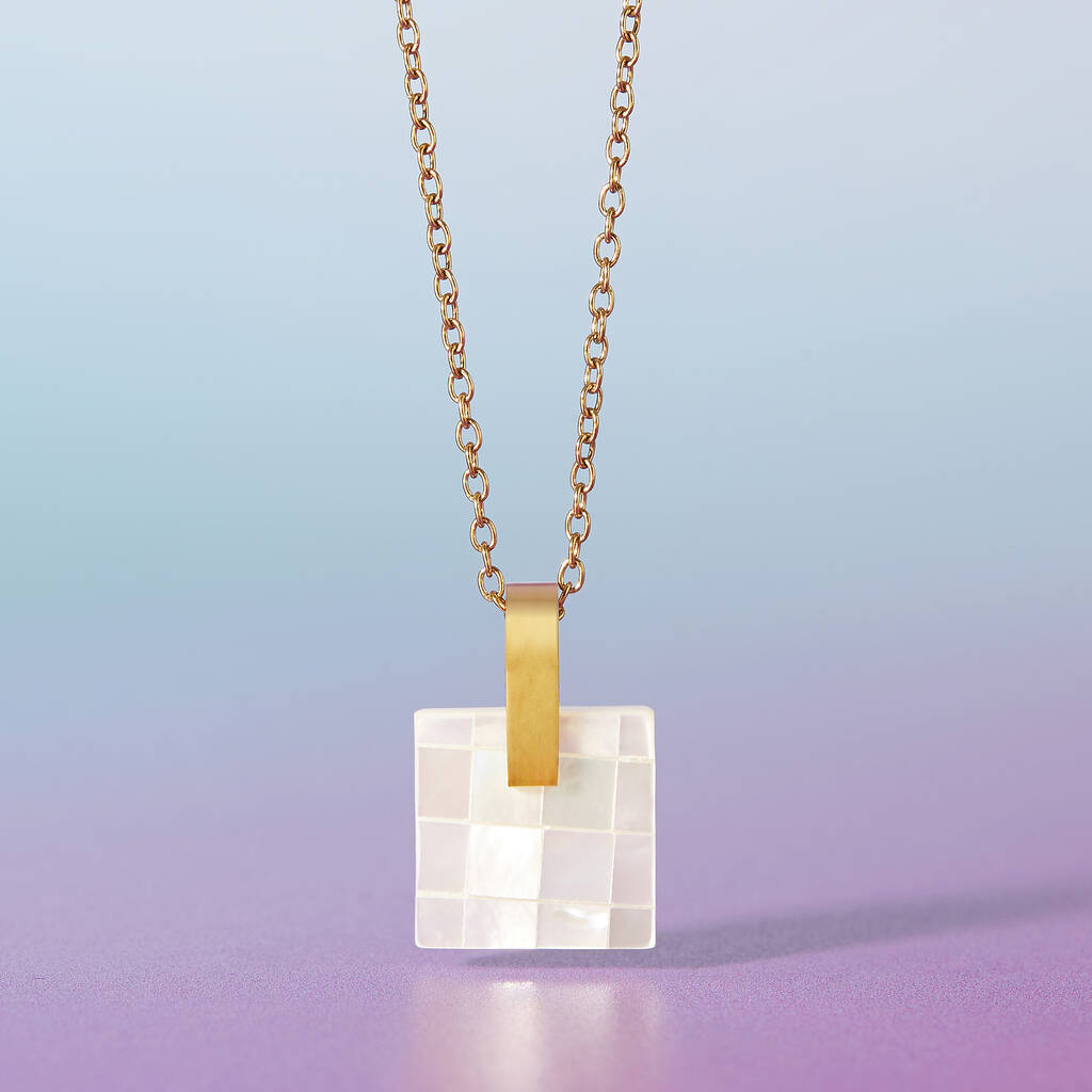 Girls Just Wanna Have Sun Mosaic Shell Necklace