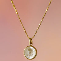 Mother of Pearl Affirmation Gold Plated Necklace