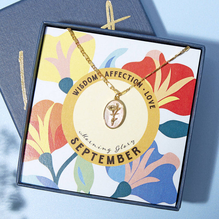 Mother Of Pearl Birth Flower Necklace