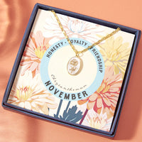 Mother Of Pearl Birth Flower Necklace