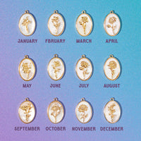 Mother Of Pearl Birth Flower Necklace