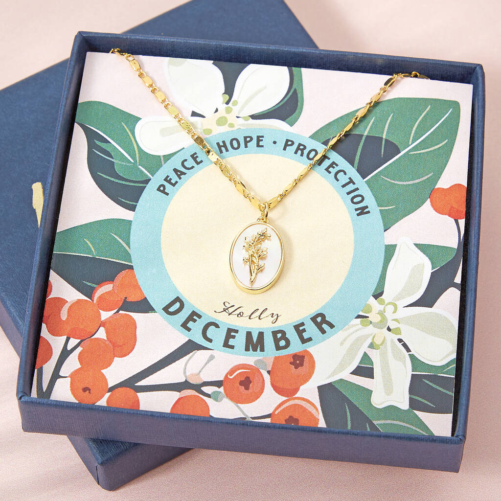 Mother Of Pearl Birth Flower Necklace