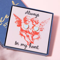 Pearl And Gold Plated Heart Valentines Earring Studs