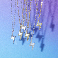Mother Of Pearl Lightning Bolt Necklace