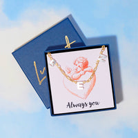 Mother Of Pearl Personalised Letter Valentines Necklace