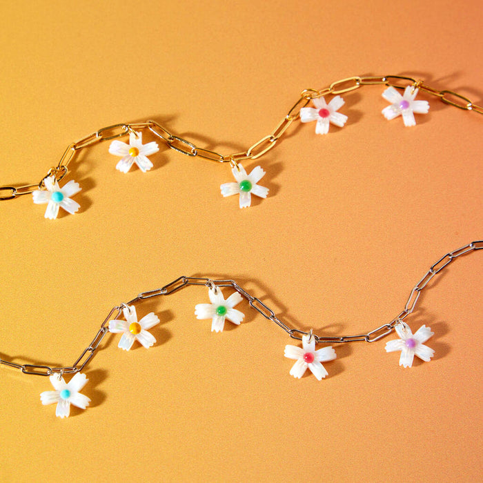 Multi Coloured Daisy Necklace