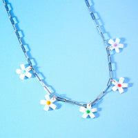 Multi Coloured Daisy Necklace