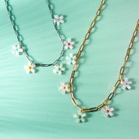 Multi Coloured Daisy Necklace