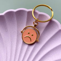 No Bad Days Smiley Face Enamel Spinner Keyring