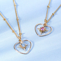 Nova Birthstone Heart Birthday Necklace