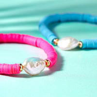 Pearl And Disc Bracelet