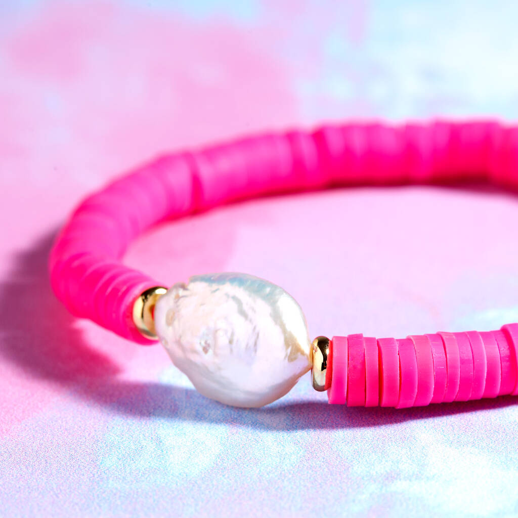 Pearl And Disc Bracelet