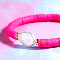 Pearl And Disc Bracelet
