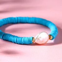 Pearl And Disc Bracelet