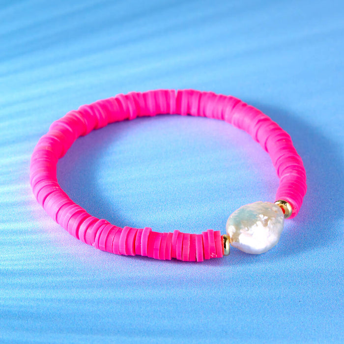 Pearl And Disc Bracelet