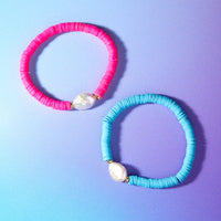 Pearl And Disc Bracelet