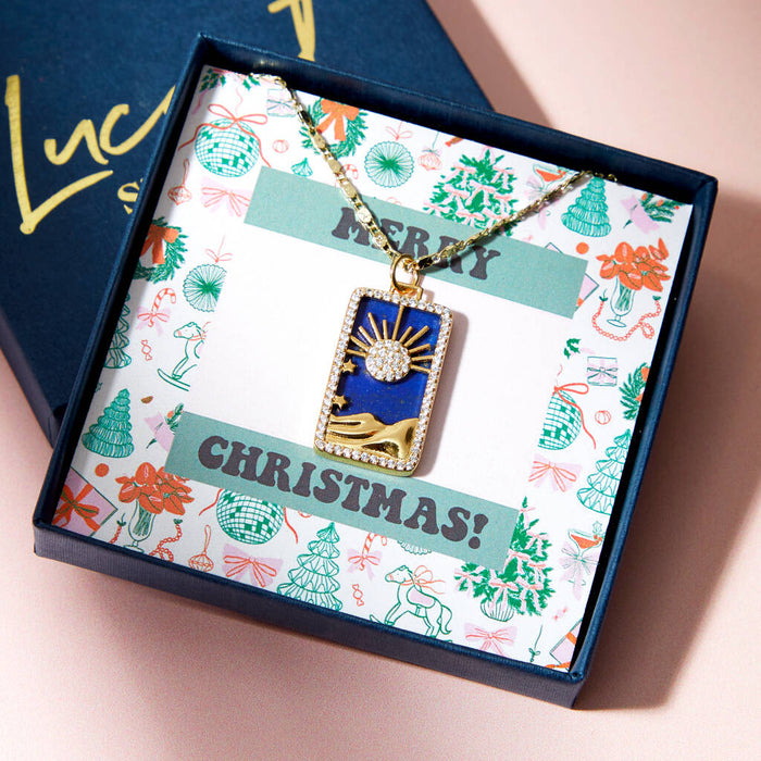 Pearl Or Lapis Sun Pendant On Gold Filled Chain