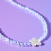 Pearlescent Flower Bubble Bead Necklace