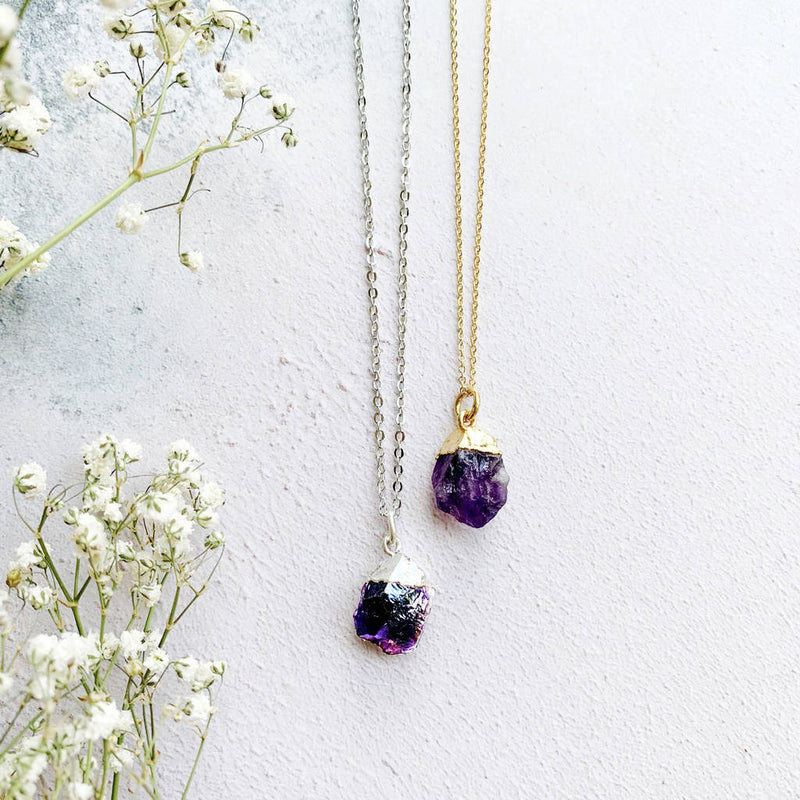 Personalised February Birthstone Amethyst Necklace