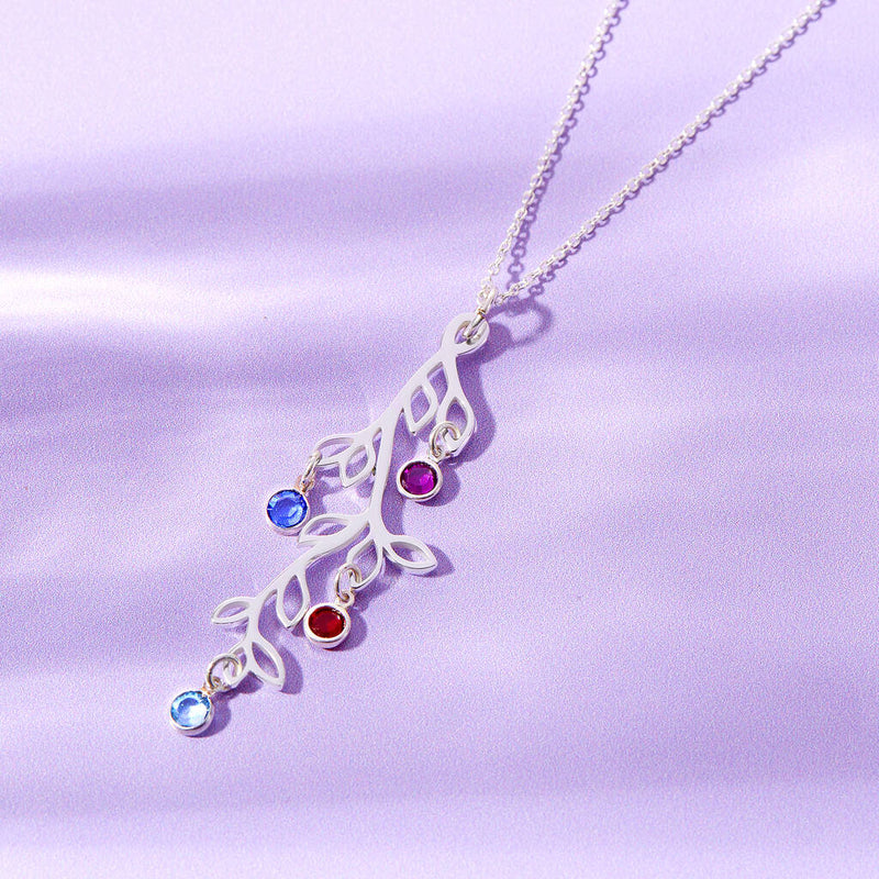 Personalised Birthstone Family Tree Necklace