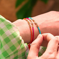 Personalised Bright Cotton And Initial Galentines Bracelet