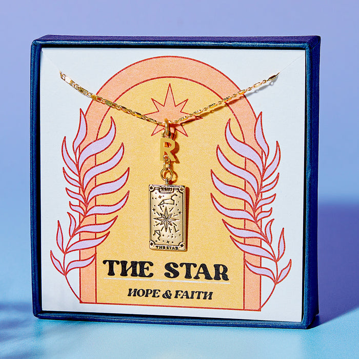 Personalised Initial And Tarot Card Necklace