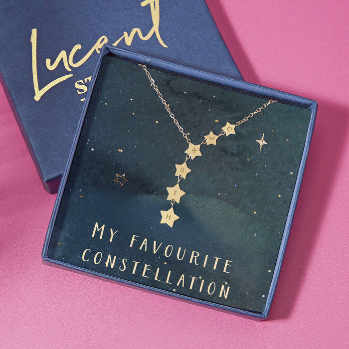 Personalised Initials Star Cascade Necklace