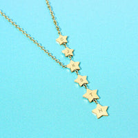 Personalised Initials Star Cascade Necklace