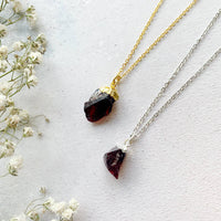 Personalised January Birthstone Garnet Necklace