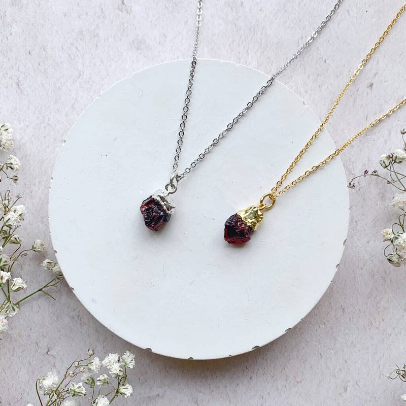 Personalised January Birthstone Garnet Necklace